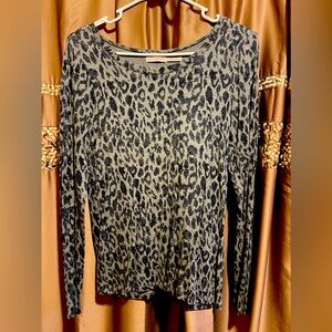 Juicy Couture like new long sleeve grey and navy leopard print